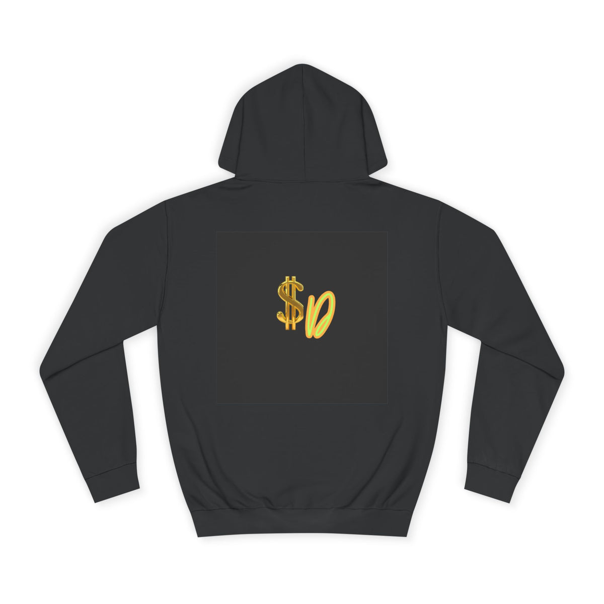 College Hoodie — Retro 'SD' Graphic Pullover