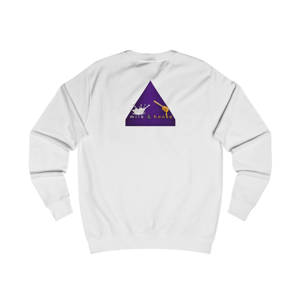 Sweatshirt — "rich. sweet. thick. 2."  Retro Typography Crewneck