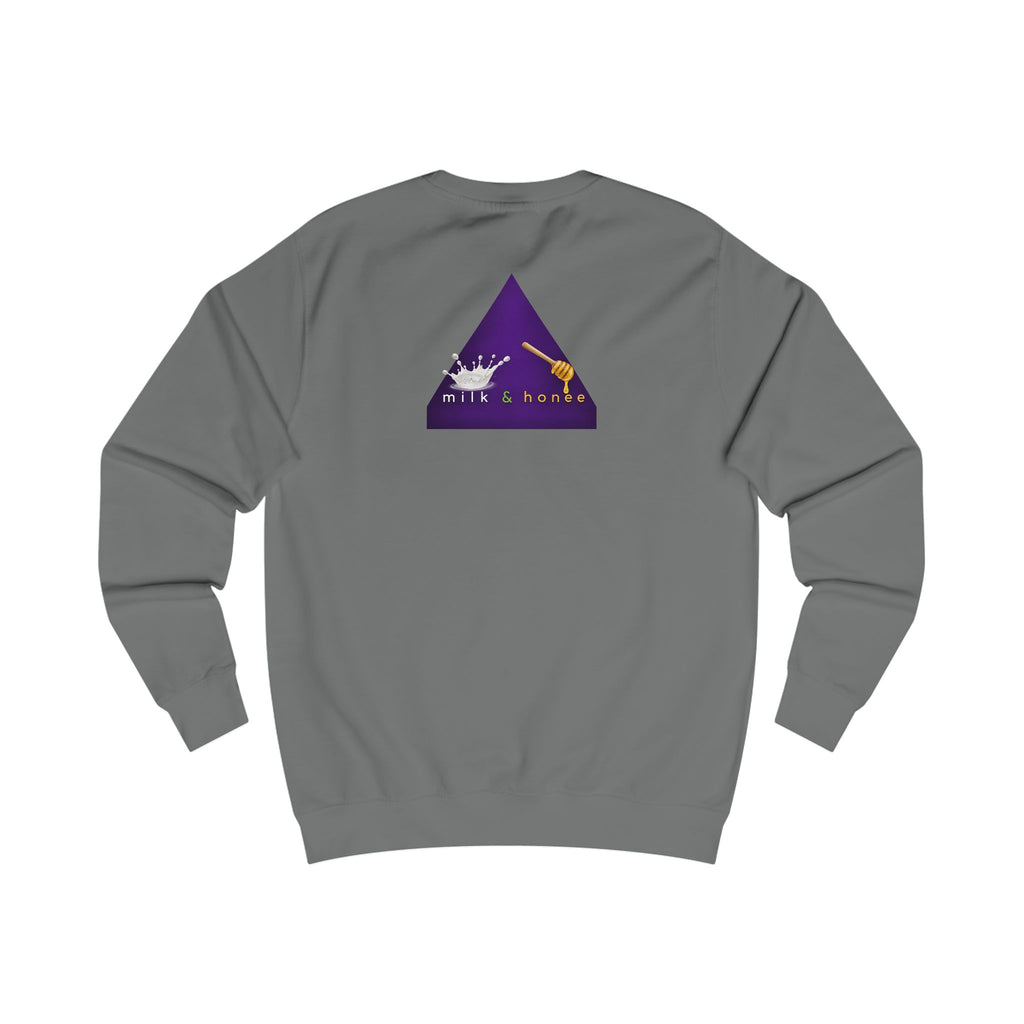 Sweatshirt — "rich. sweet. thick. 2."  Retro Typography Crewneck