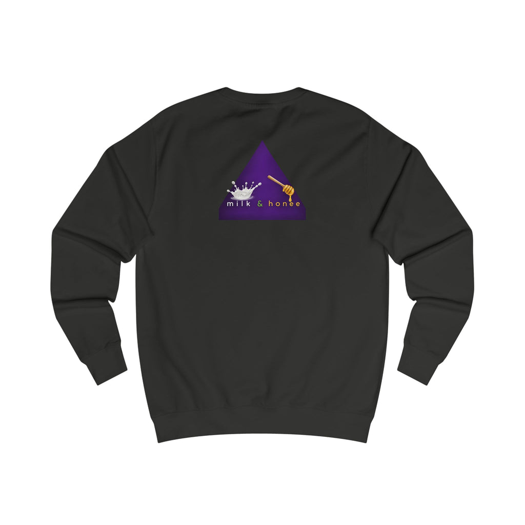 Sweatshirt — "rich. sweet. thick. 2."  Retro Typography Crewneck