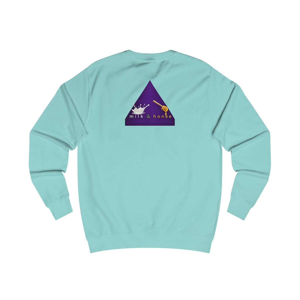 Sweatshirt — "rich. sweet. thick. 2."  Retro Typography Crewneck