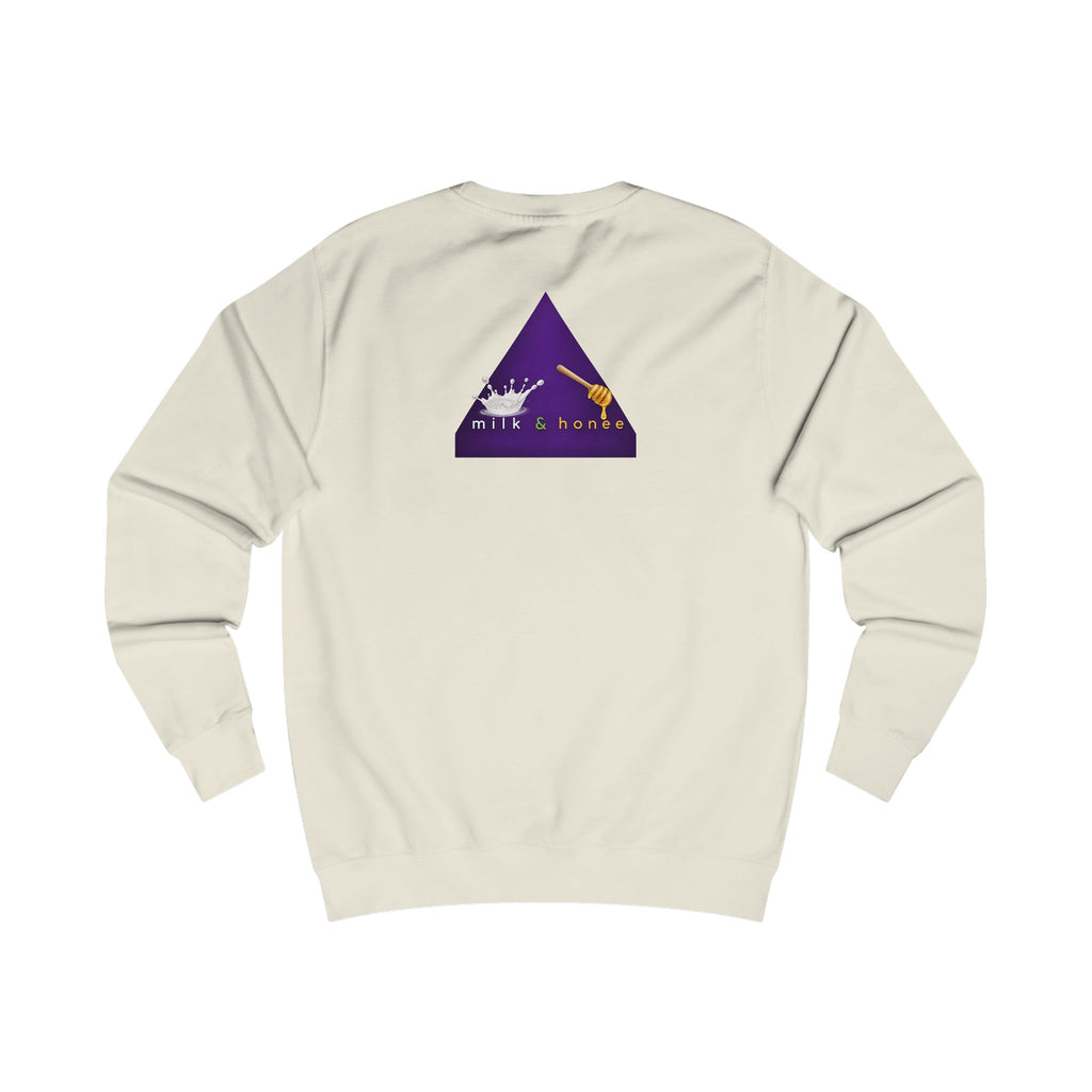 Sweatshirt — "rich. sweet. thick. 2."  Retro Typography Crewneck