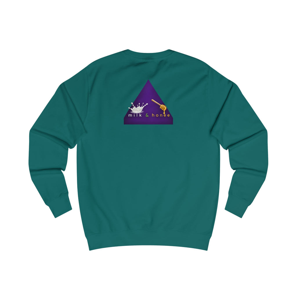 Sweatshirt — "rich. sweet. thick. 2."  Retro Typography Crewneck
