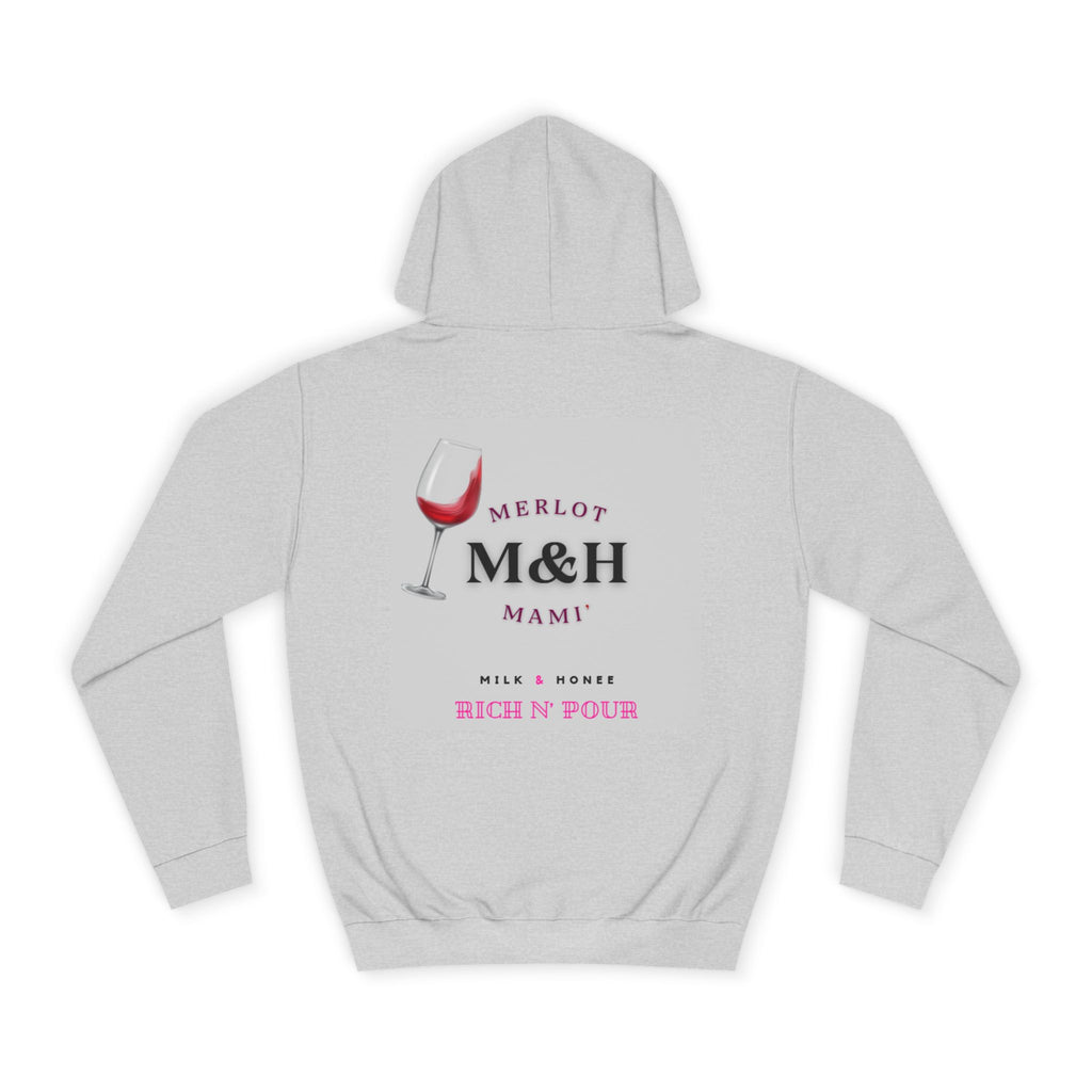 Wine Club Hoodie — "M&H Merlot" Graphic College Pullover