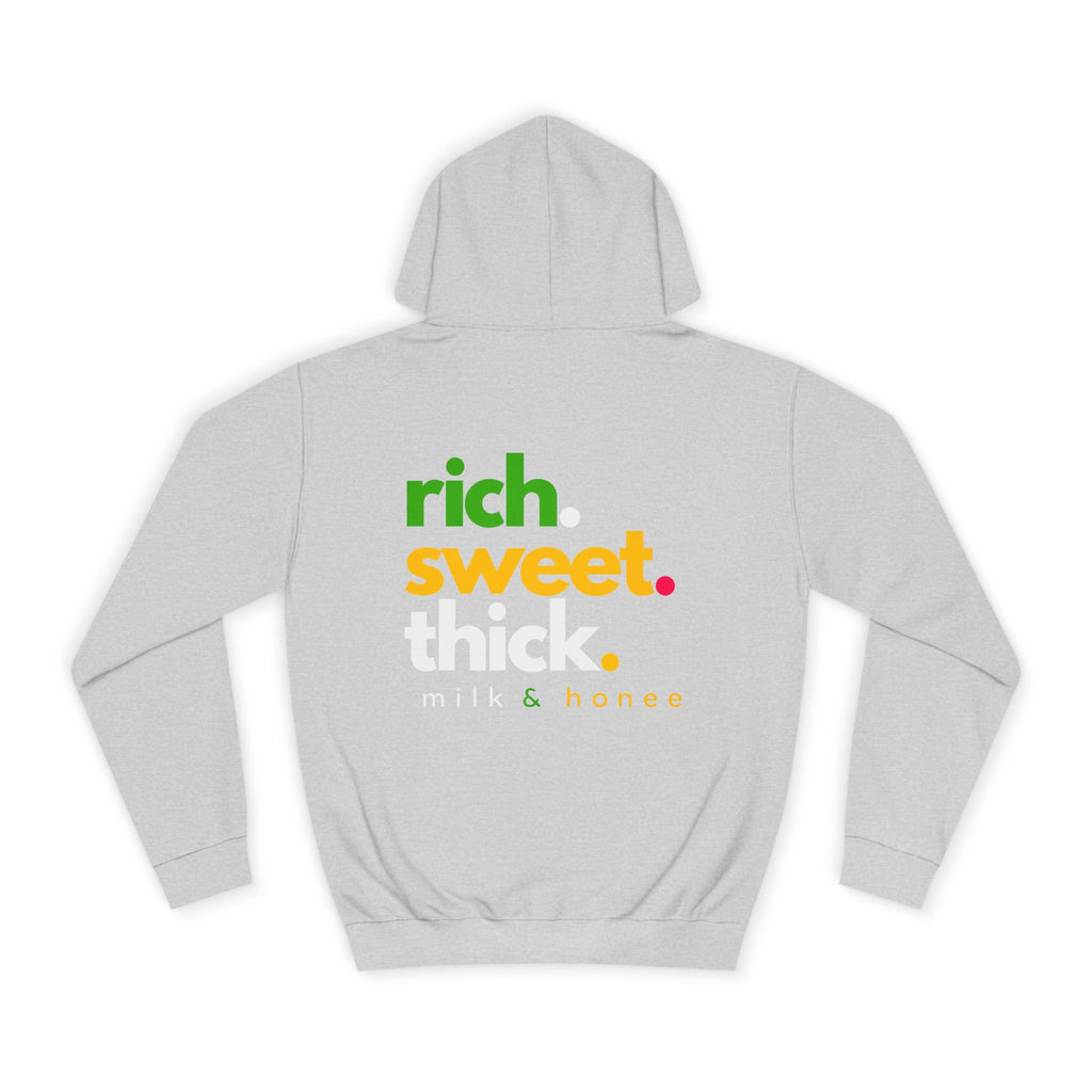 "Rich Sweet Thick" Graphic College Pullover