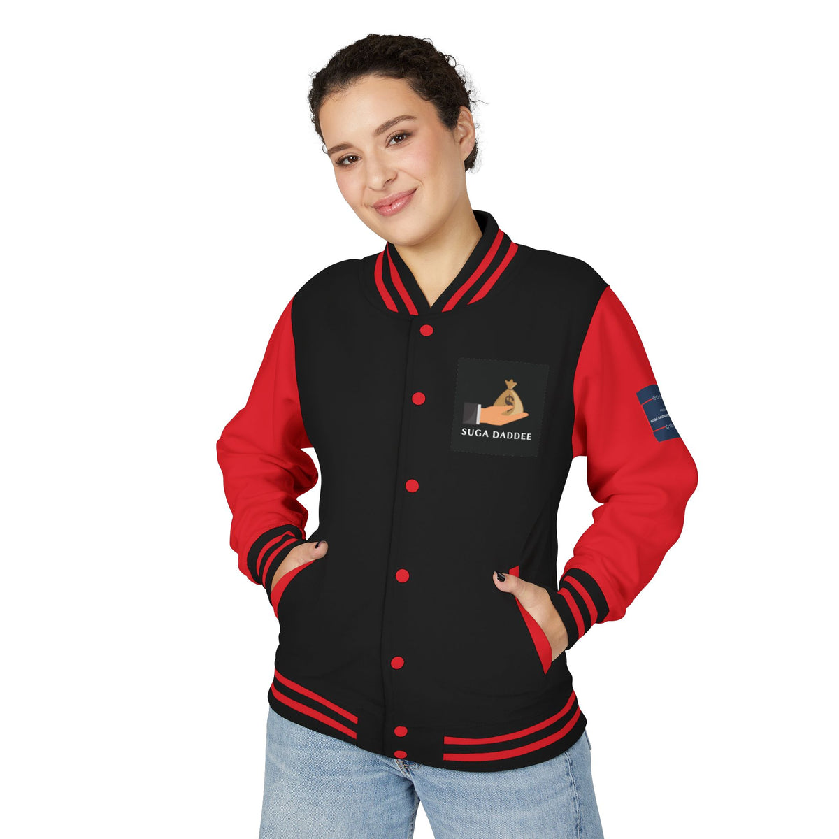 Letterman Jacket -SD Logo 2027 Varsity Style Red & White