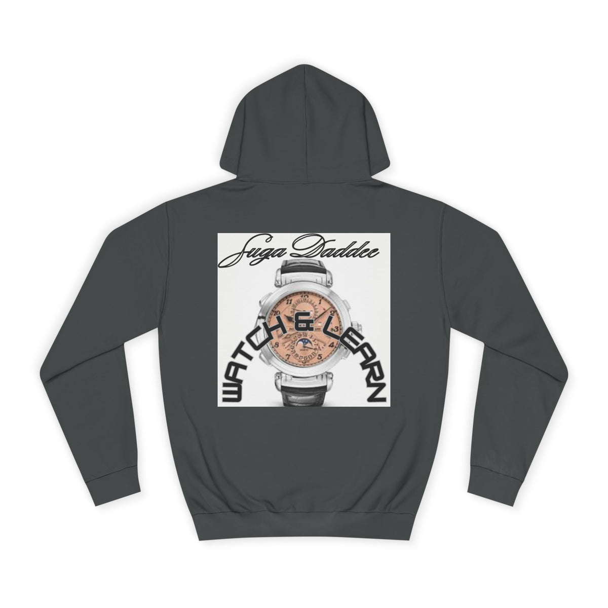 College Hoodie — Retro 'Watch n Learn Rose' Graphic Pullover