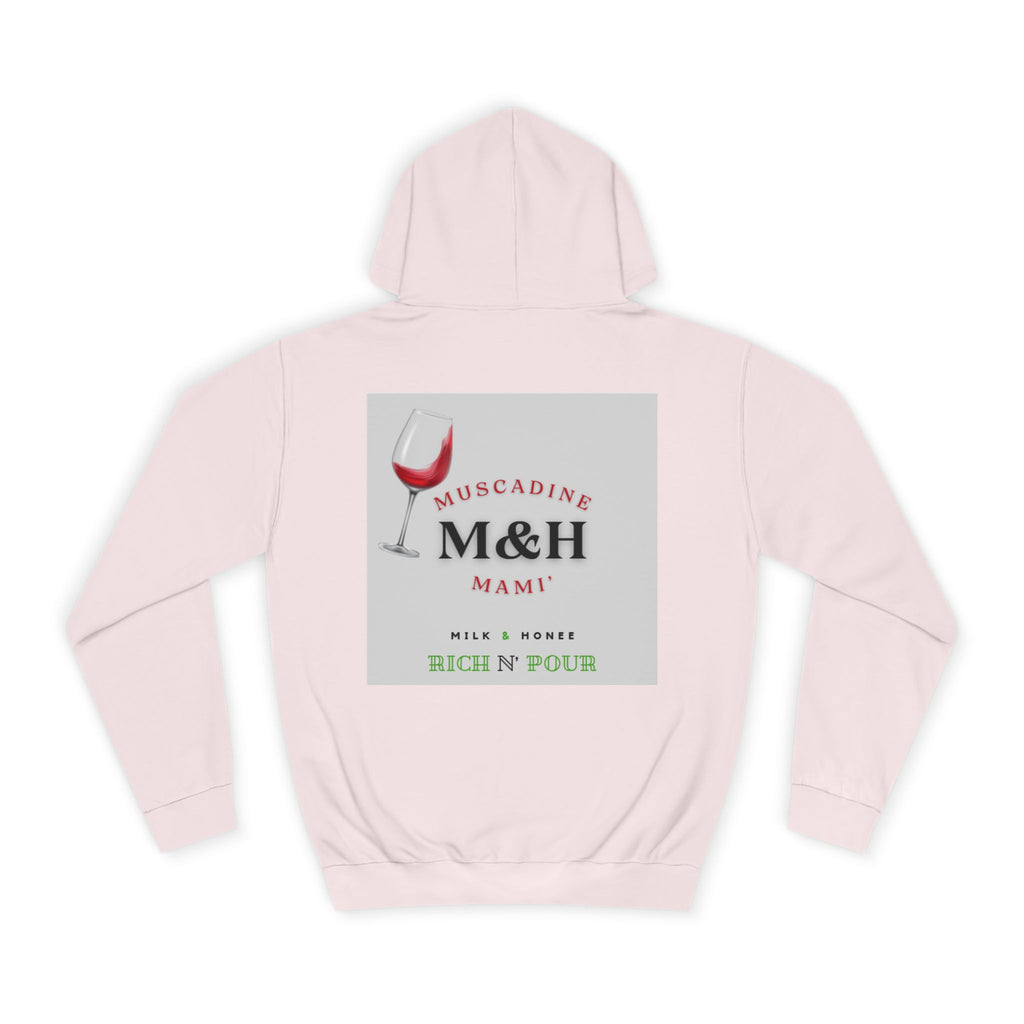 Wine Club Hoodie — "M&H Muscat" Graphic College Pullover