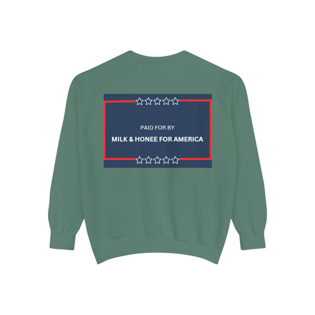 FAFO 2026 Sweatshirt — Political Parody Crewneck (Milk & Honee for America)