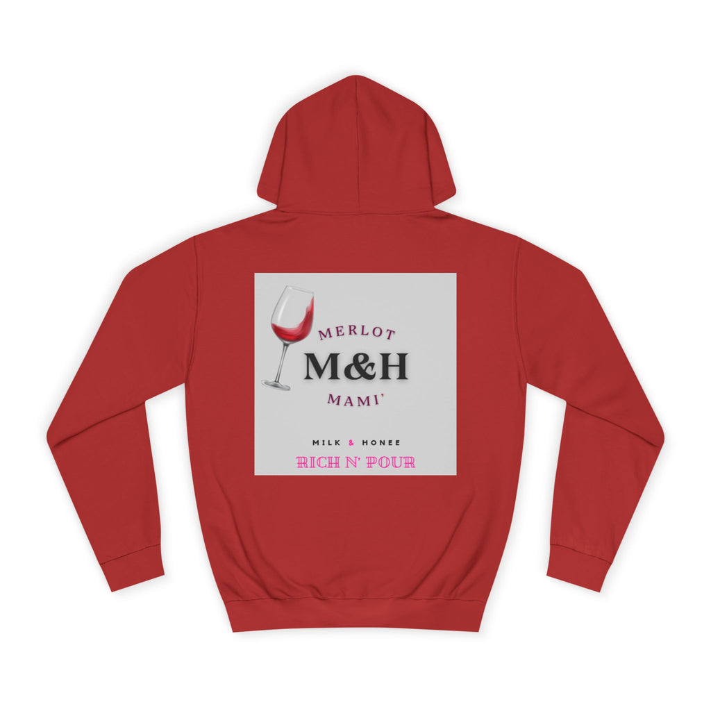 Wine Club Hoodie — "M&H Merlot" Graphic College Pullover