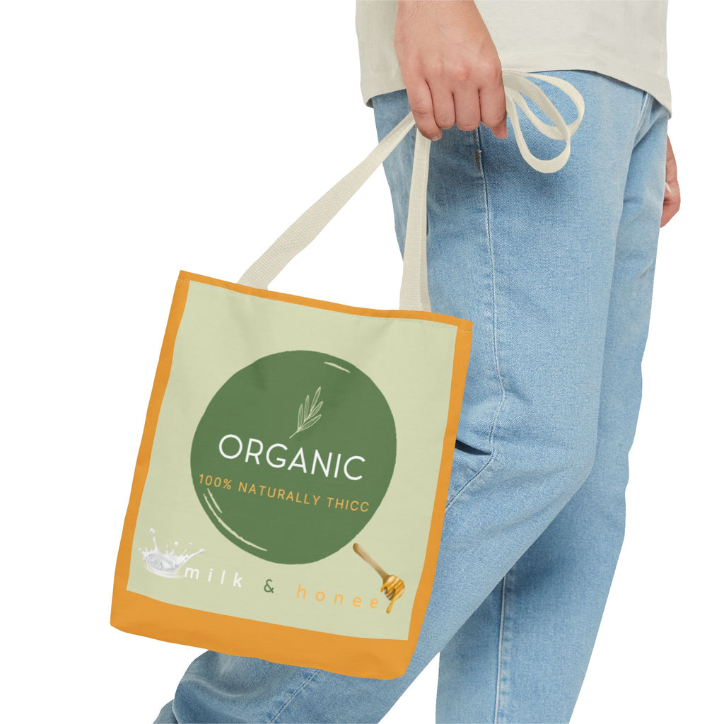 Organic Milk & Honee Tote Bag — Natural, Eco-Friendly Market Tote