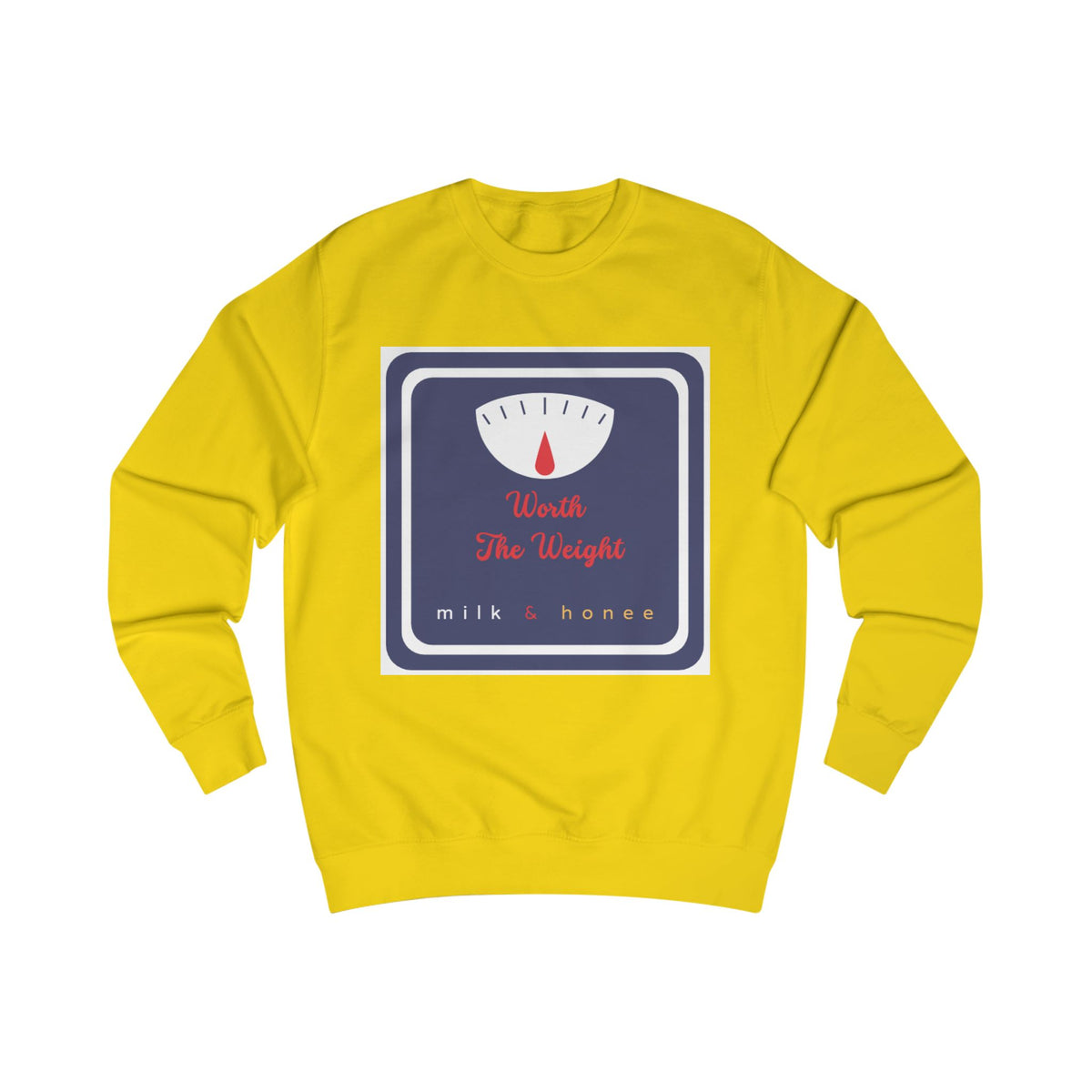 Weight Scale Sweatshirt - "Worth the Weight" Milk & Honee Graphic Crewneck