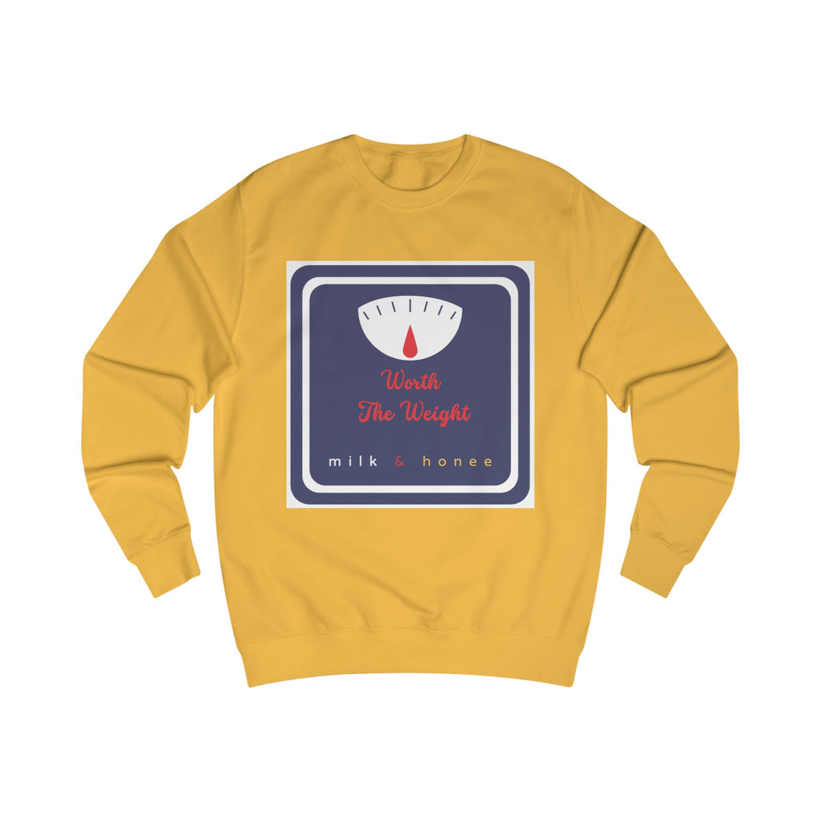 Weight Scale Sweatshirt - "Worth the Weight" Milk & Honee Graphic Crewneck