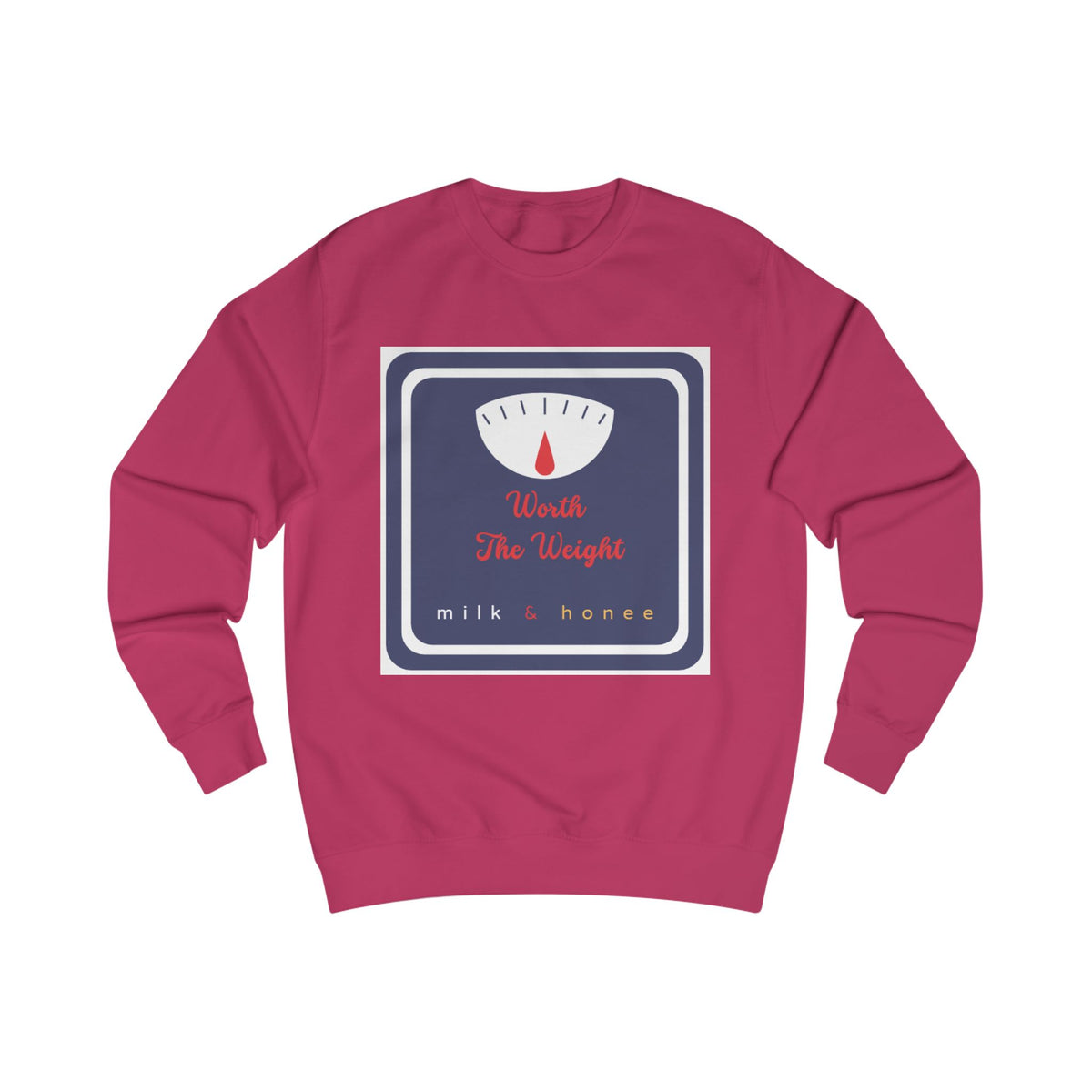 Weight Scale Sweatshirt - "Worth the Weight" Milk & Honee Graphic Crewneck
