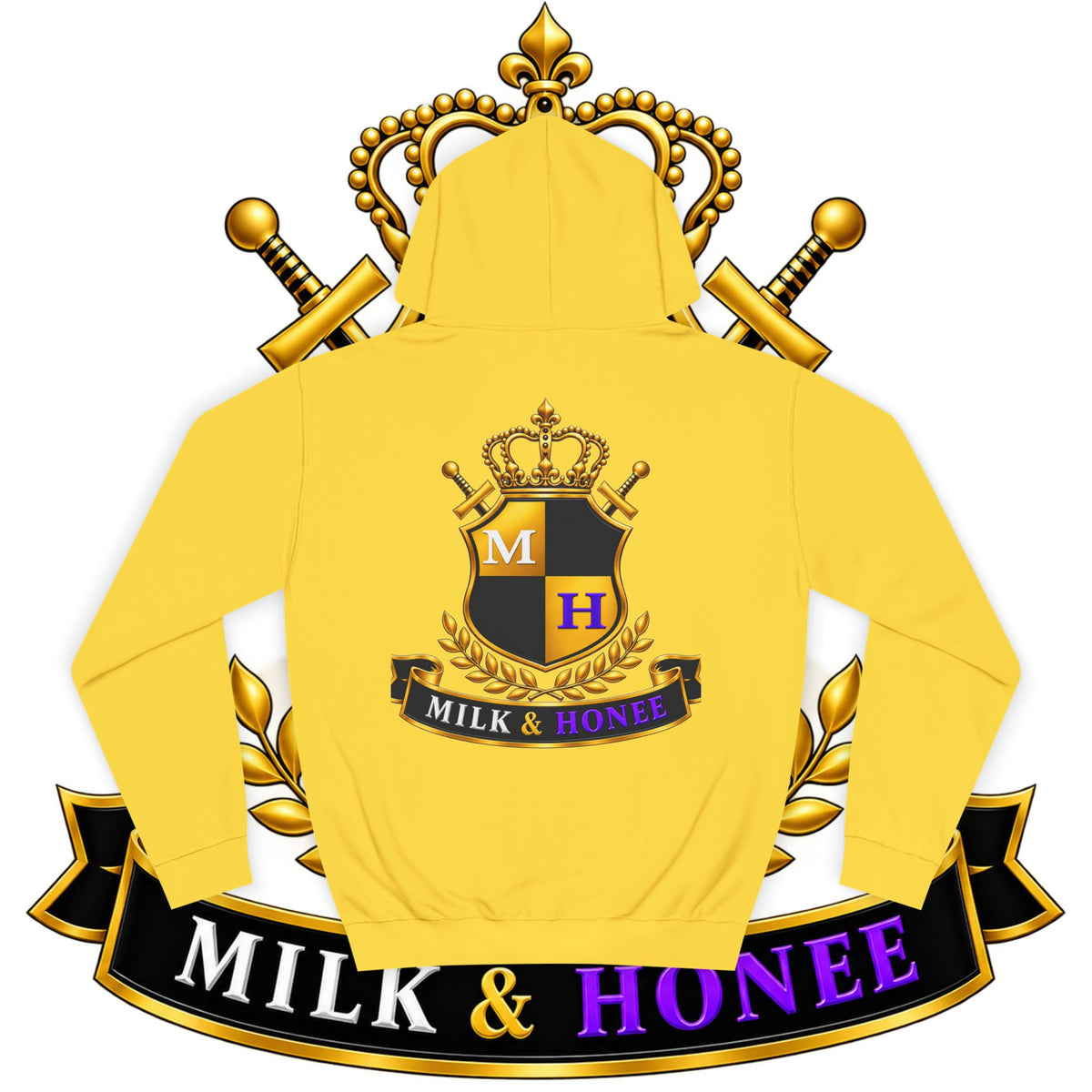 M&H Hoodie — "QUEEN'S CREST" Graphic College Pullover
