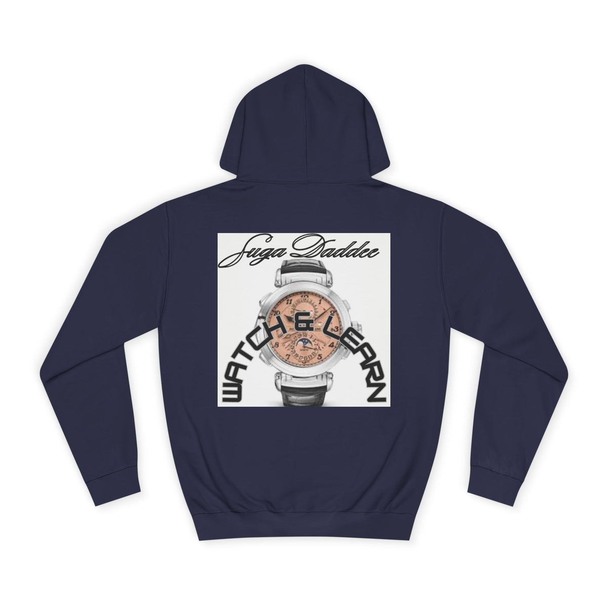 College Hoodie — Retro 'Watch n Learn Rose' Graphic Pullover