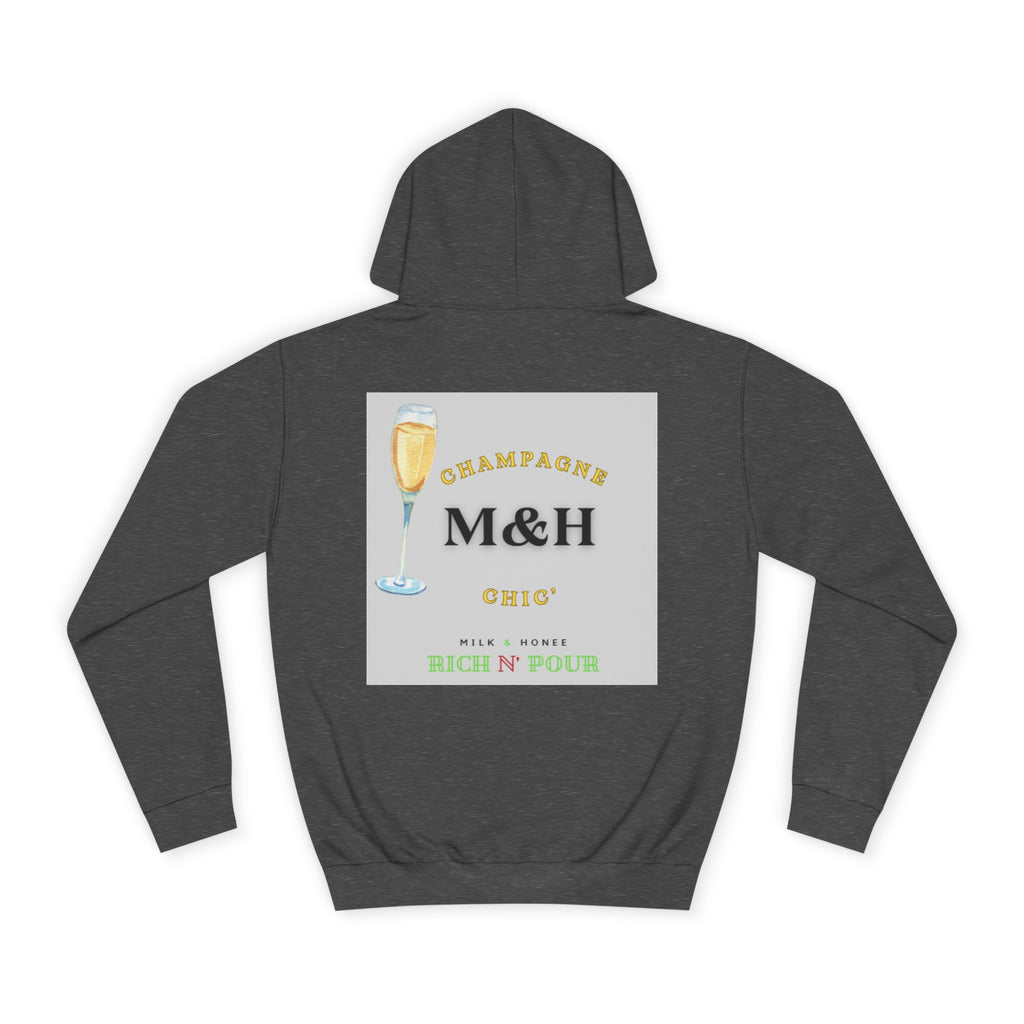 Wine Club Hoodie — "M&H Bubbly" Graphic College Pullover