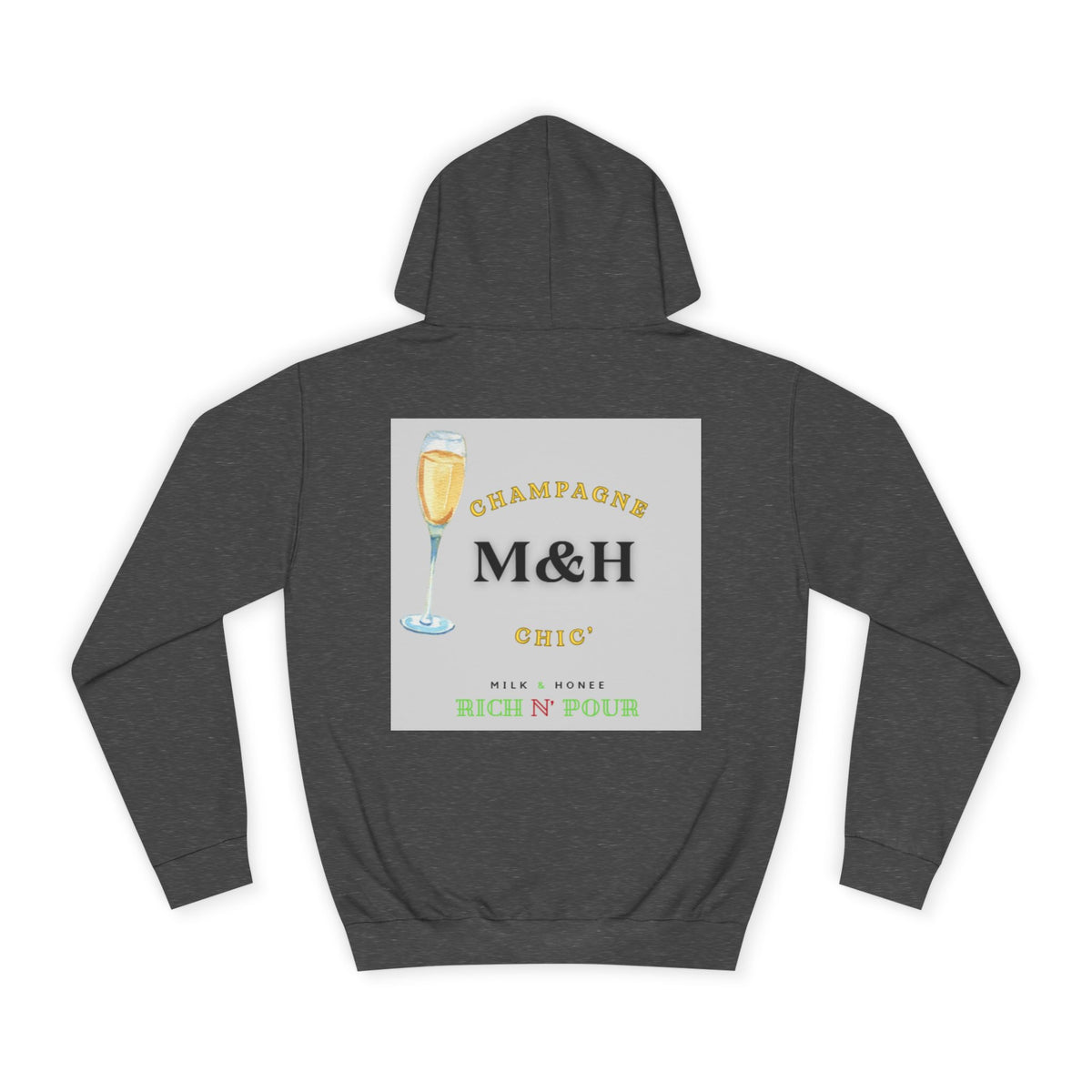 Wine Club Hoodie — "M&H Bubbly" Graphic College Pullover