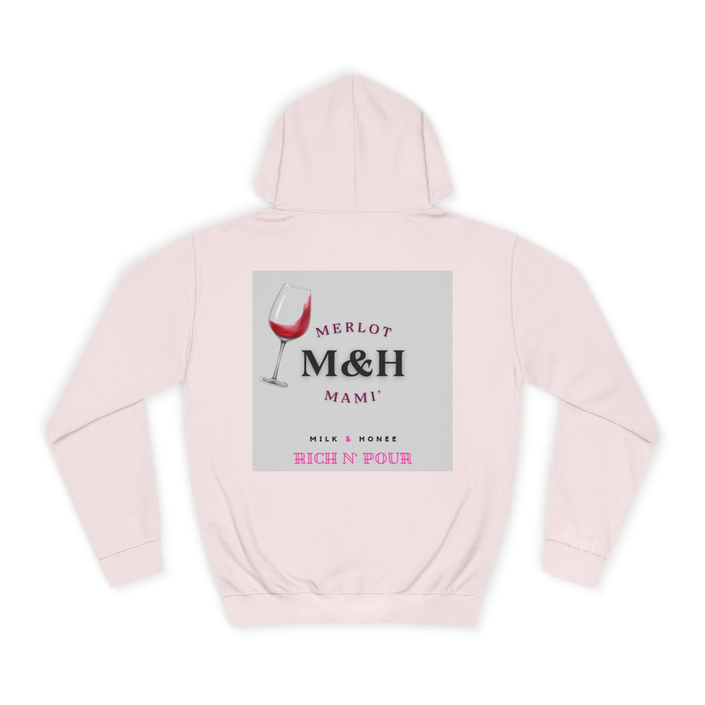 Wine Club Hoodie — "M&H Merlot" Graphic College Pullover
