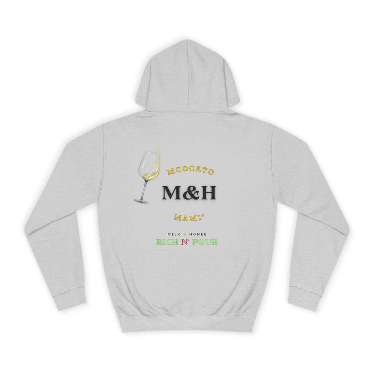 Wine Club Hoodie — "M&H Moscato" Graphic College Pullover