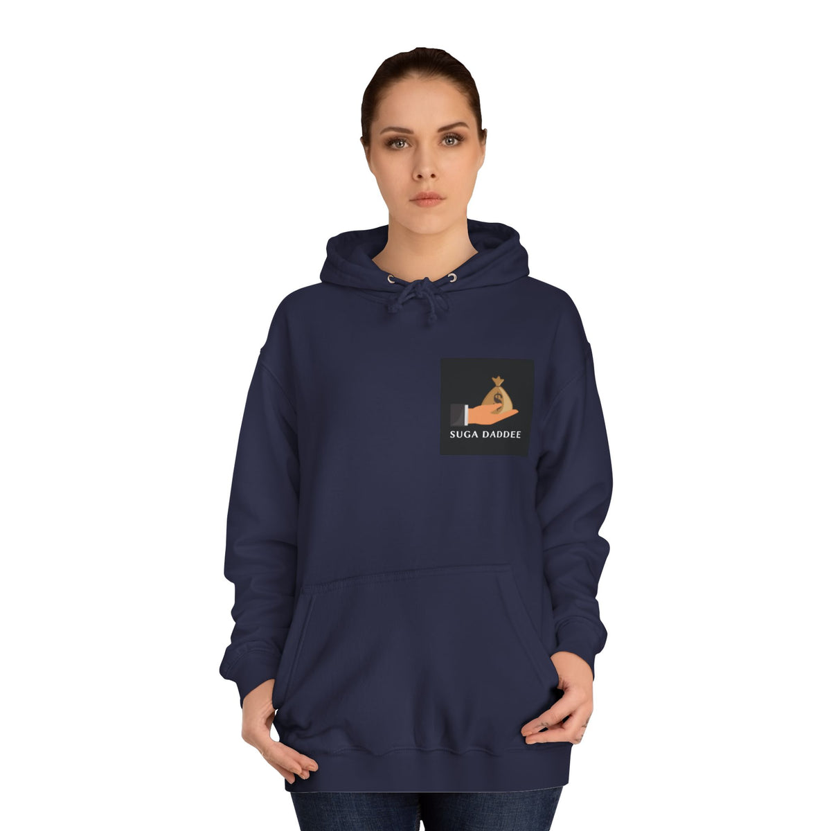 College Hoodie — Retro 'SD' Graphic Pullover