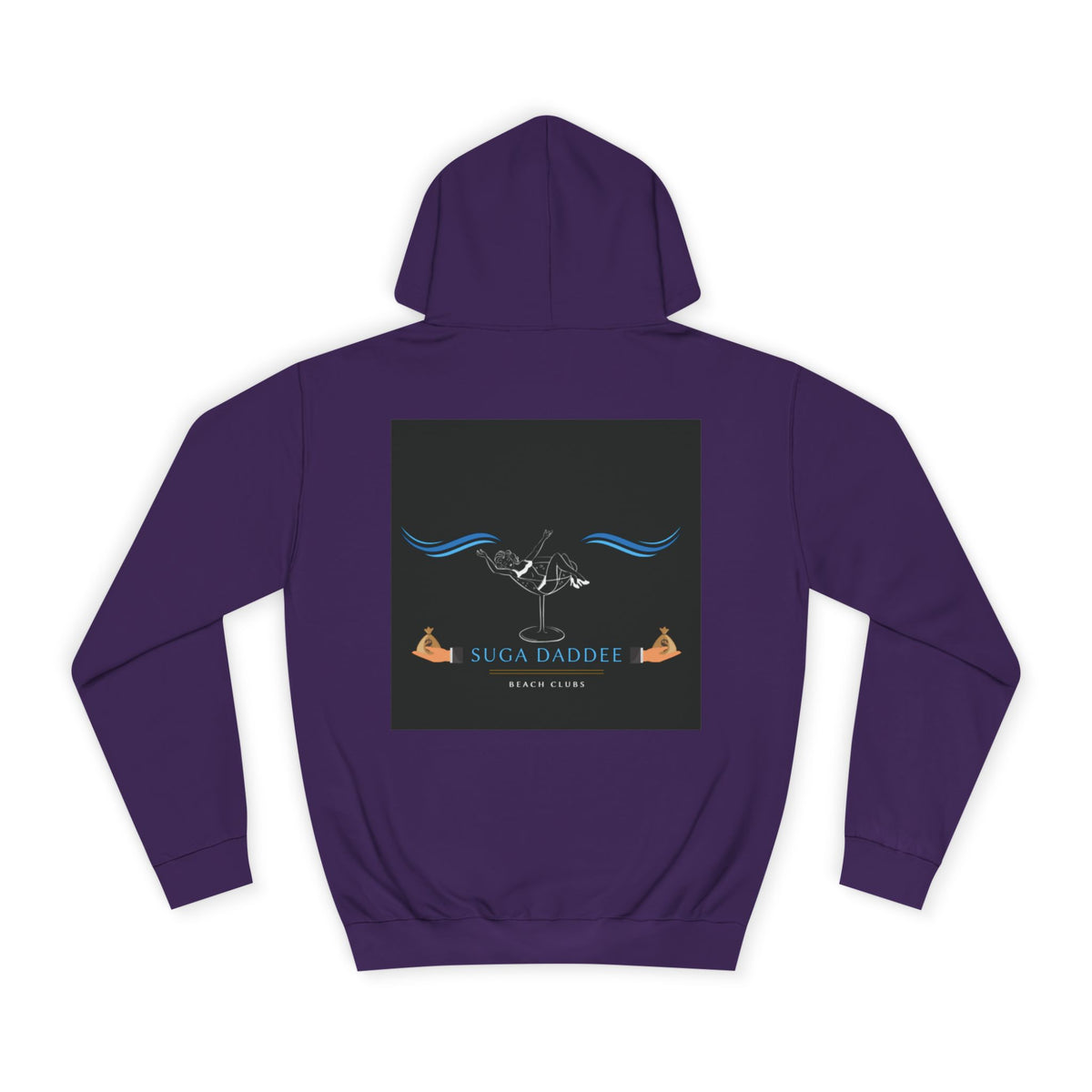 College Hoodie — Retro 'Beach Club' Graphic Pullover