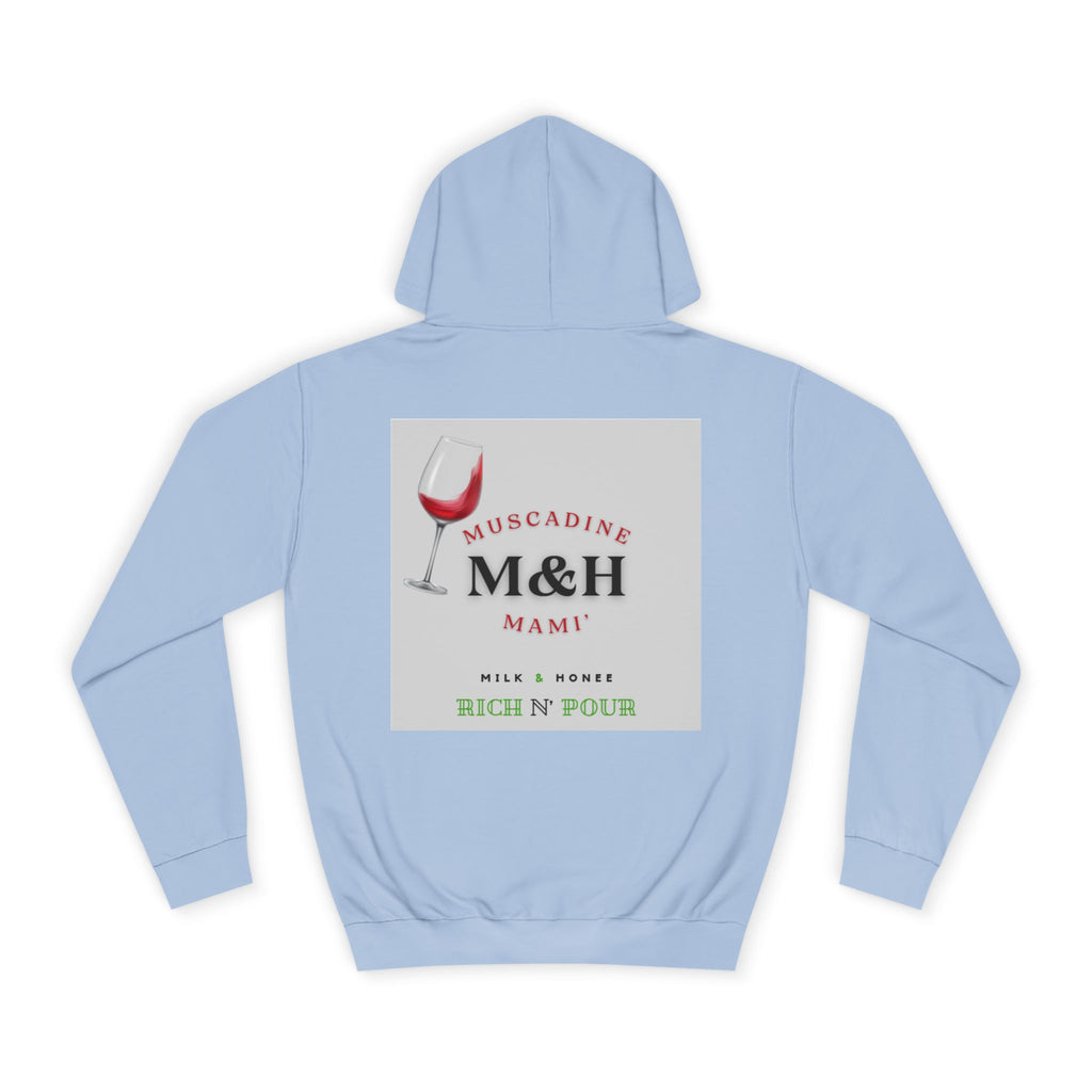 Wine Club Hoodie — "M&H Muscat" Graphic College Pullover