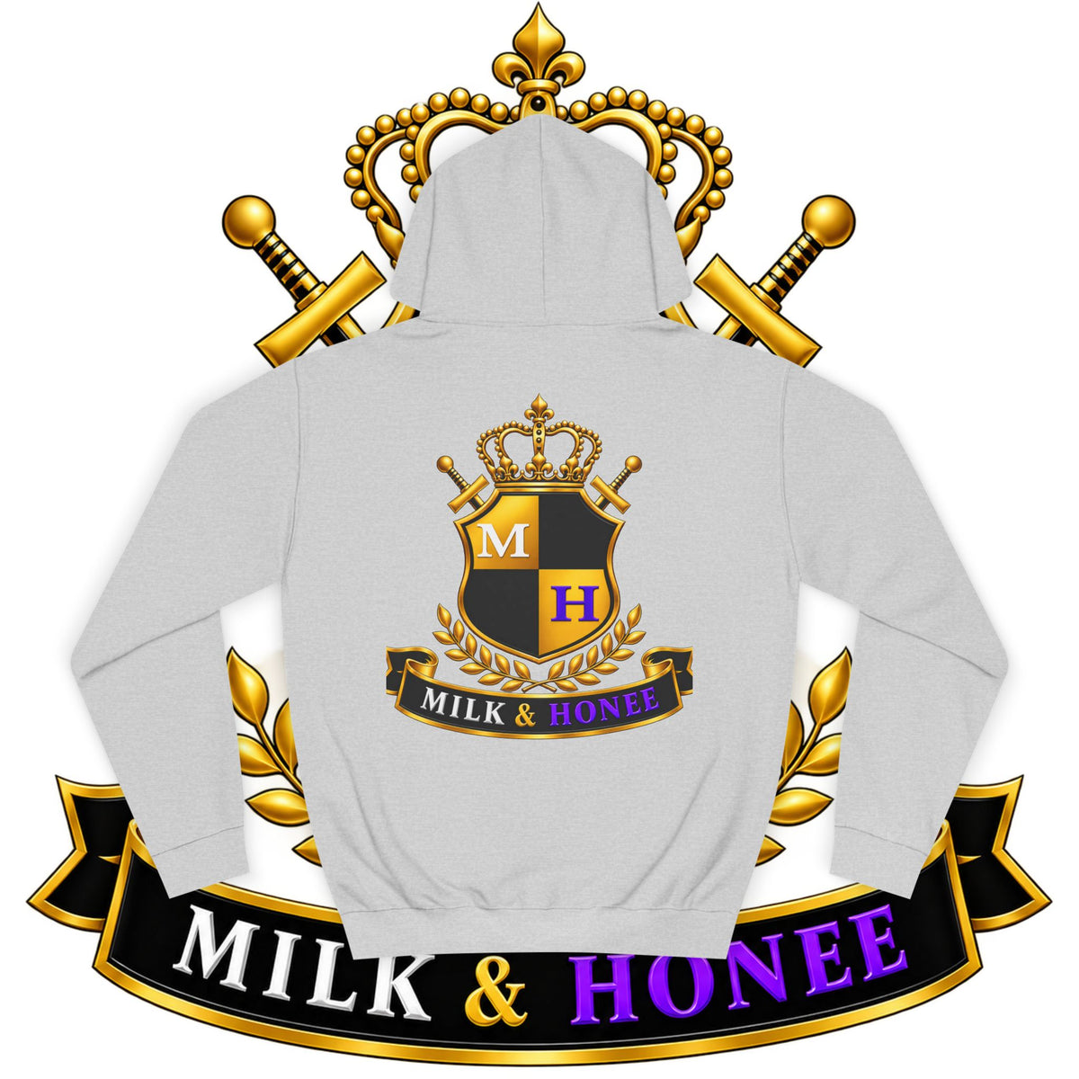 M&H Hoodie — "QUEEN'S CREST" Graphic College Pullover