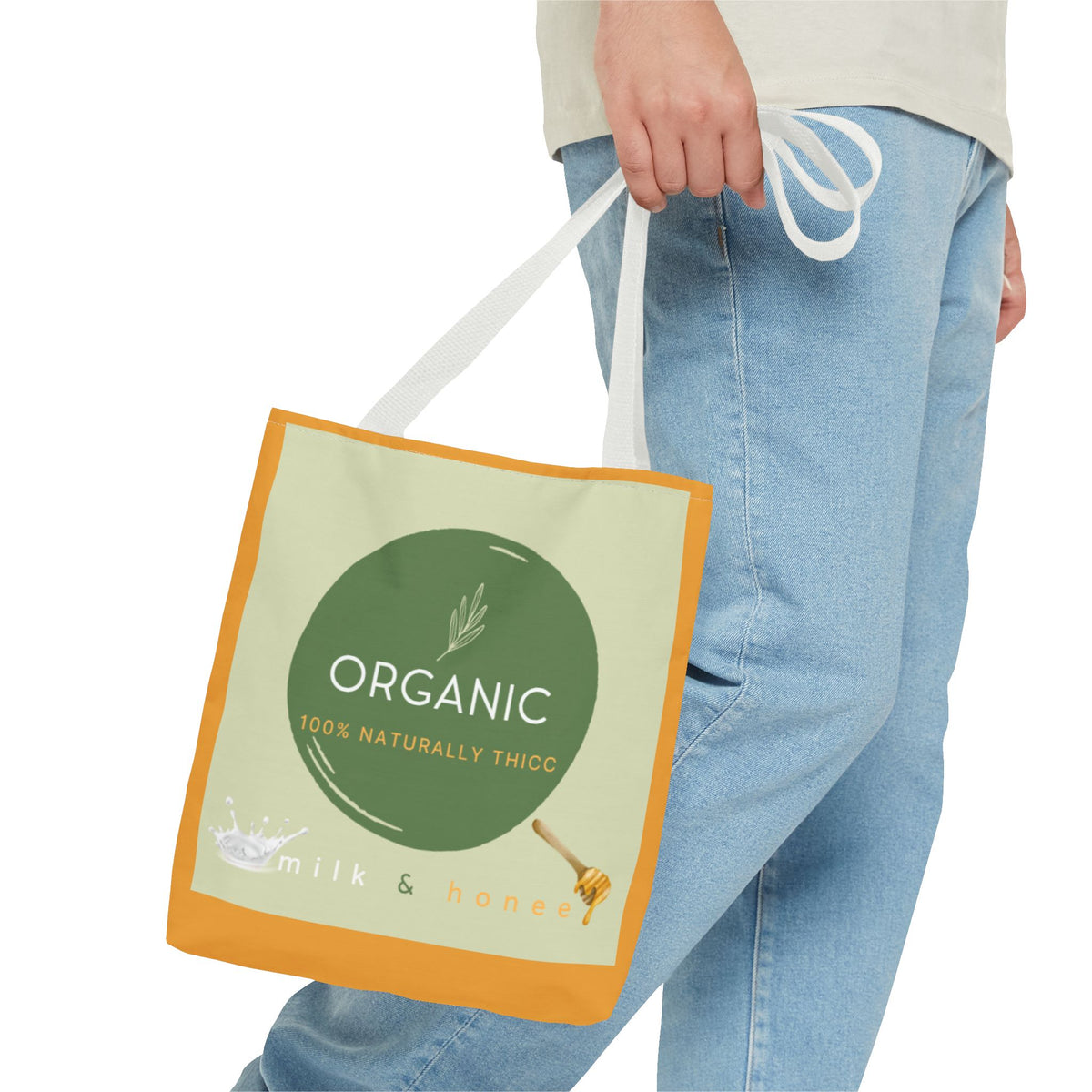 Organic Milk & Honee Tote Bag — Natural, Eco-Friendly Market Tote