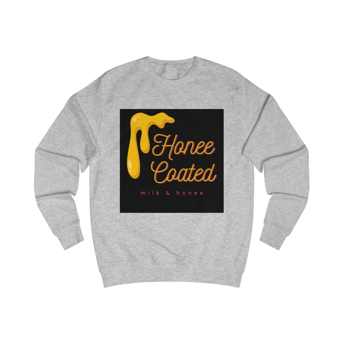 Honee Coated Sweatshirt — Retro Dripping Honey Graphic Crewneck