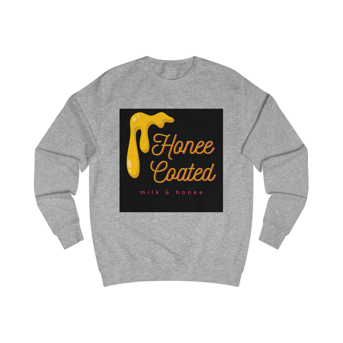 Honee Coated Sweatshirt — Retro Dripping Honey Graphic Crewneck