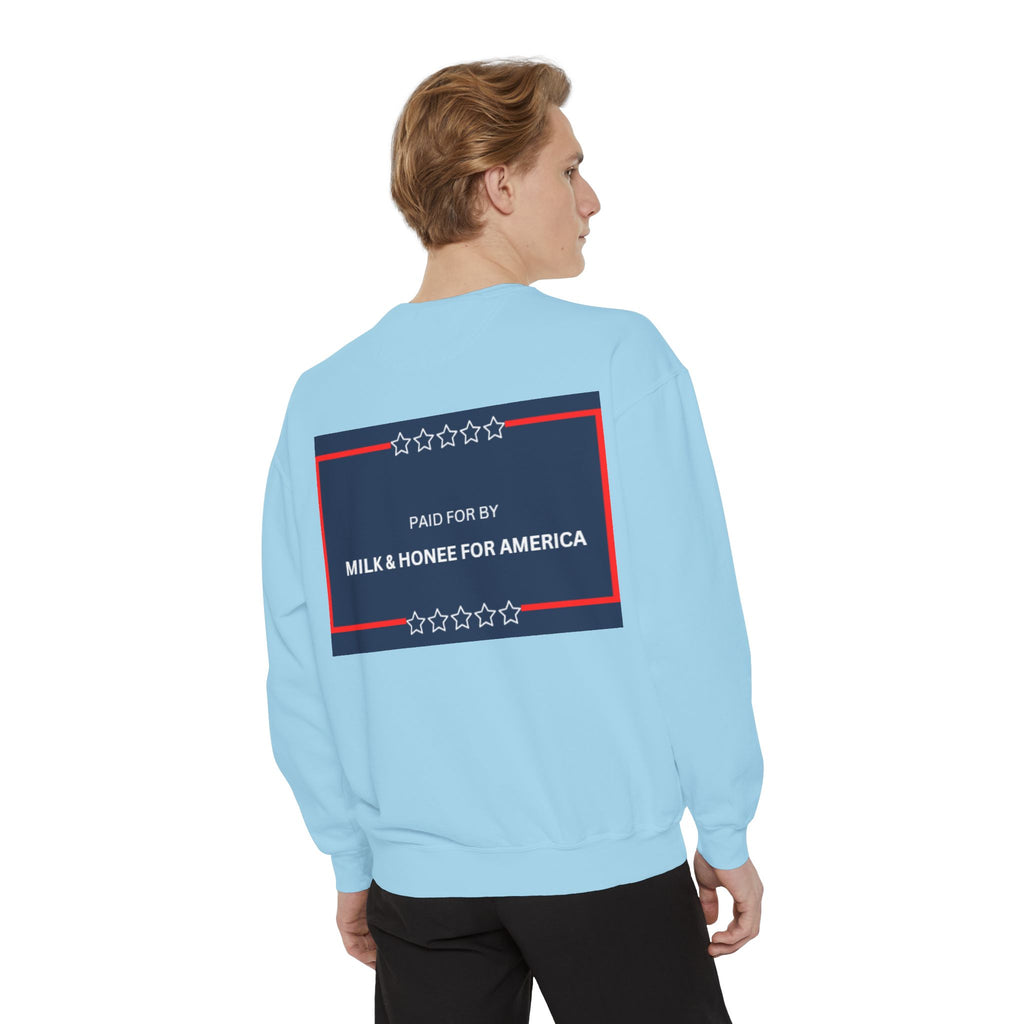 FAFO 2026 Sweatshirt — Political Parody Crewneck (Milk & Honee for America)