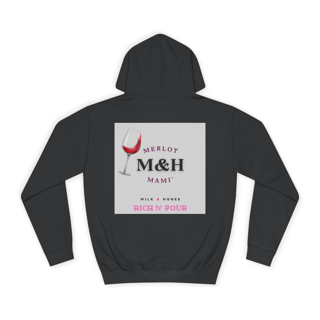 Wine Club Hoodie — "M&H Merlot" Graphic College Pullover