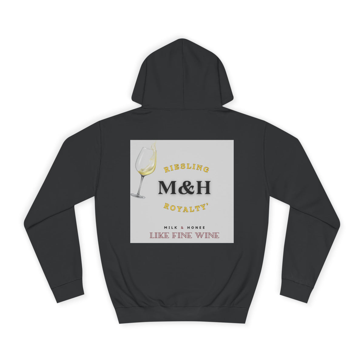 Wine Club Hoodie — "M&H Ries" Graphic College Pullover
