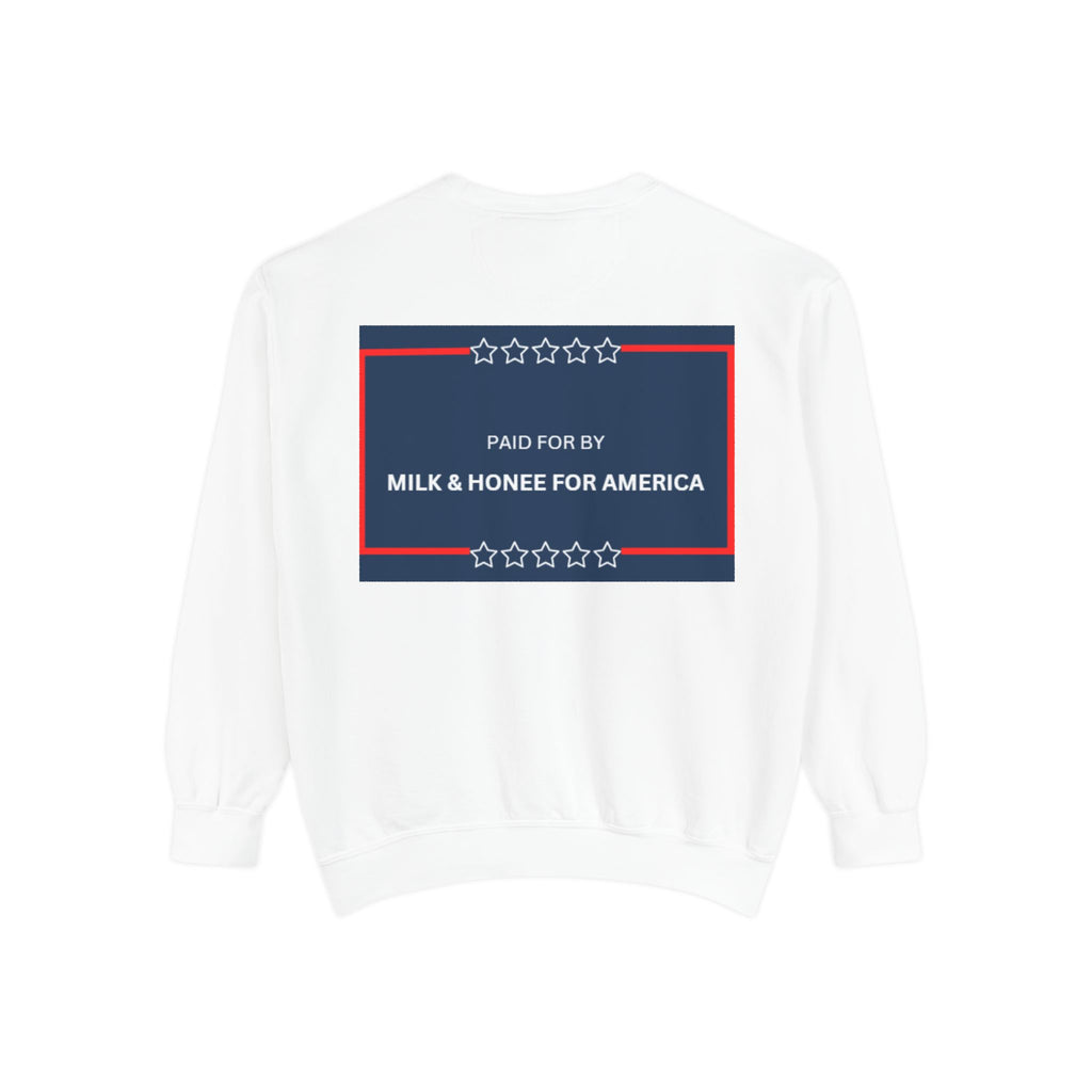 FAFO 2026 Sweatshirt — Political Parody Crewneck (Milk & Honee for America)
