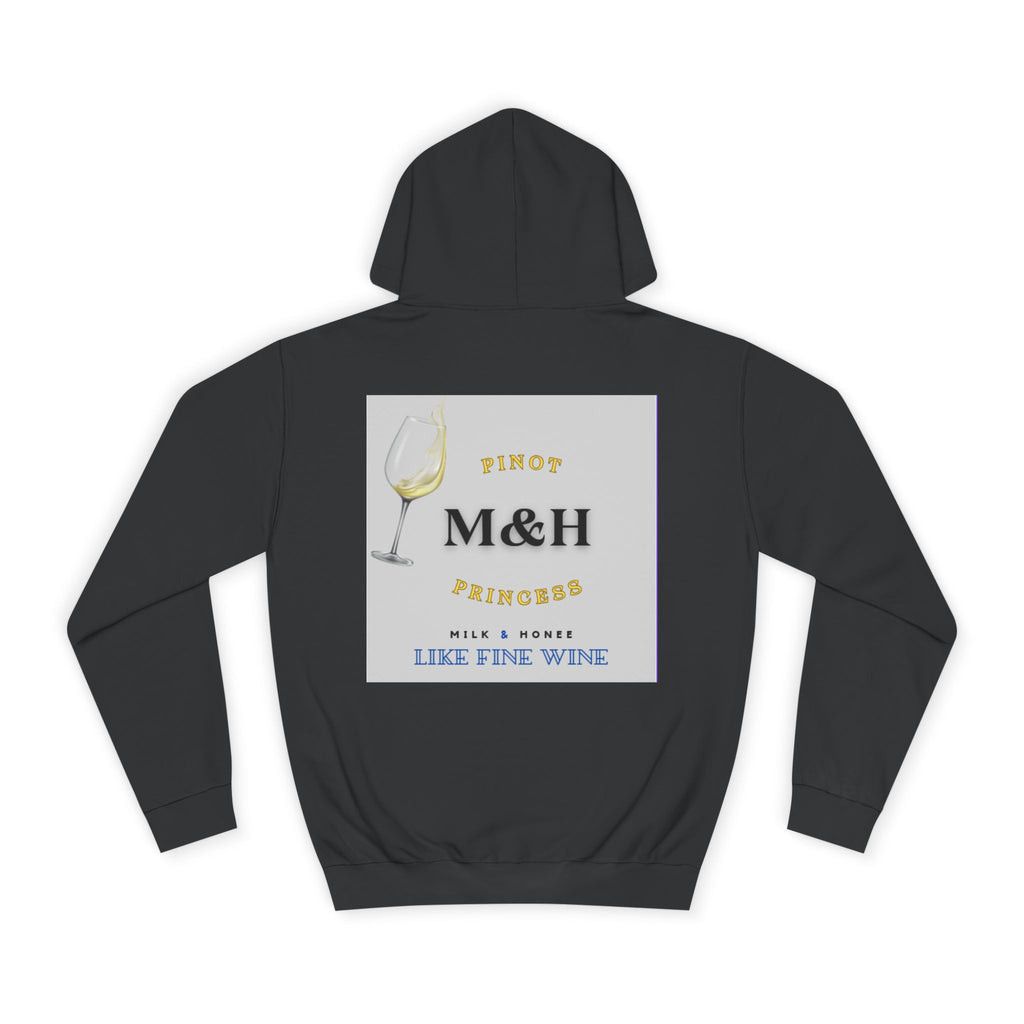 Wine Club Hoodie — "M&H Grigio Flow" Graphic College Pullover