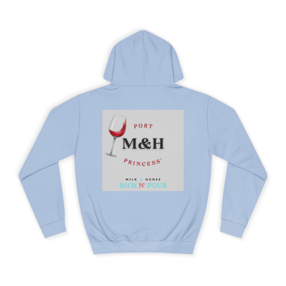 Wine Club Hoodie — "M&H Port" Graphic College Pullover
