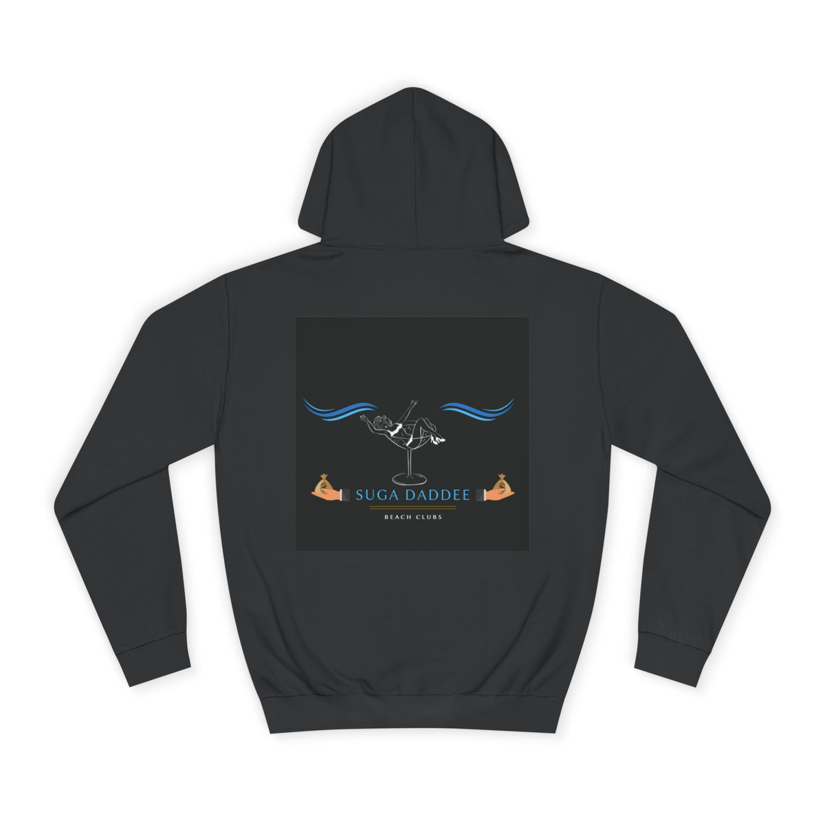 College Hoodie — Retro 'Beach Club' Graphic Pullover