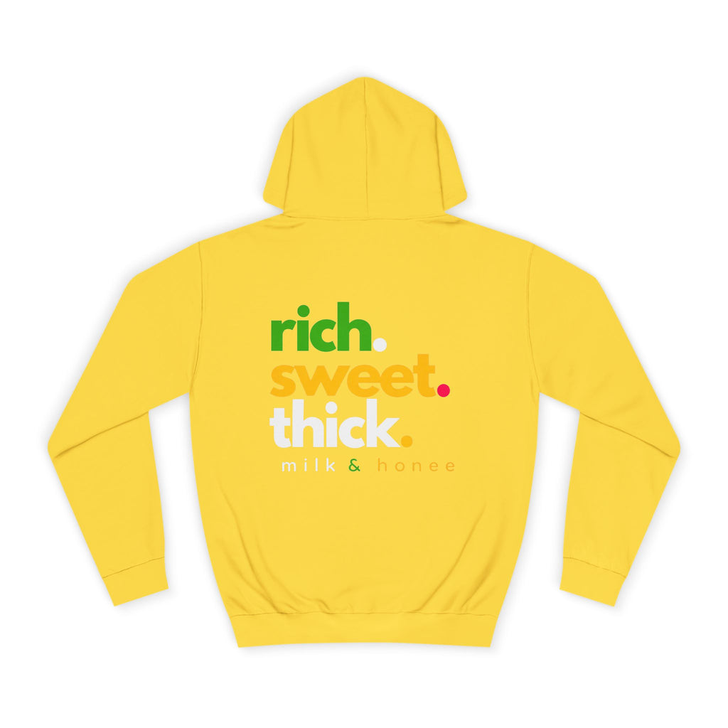 "Rich Sweet Thick" Graphic College Pullover