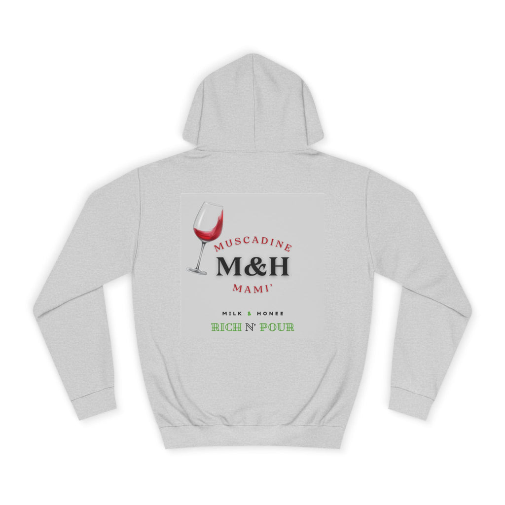 Wine Club Hoodie — "M&H Muscat" Graphic College Pullover