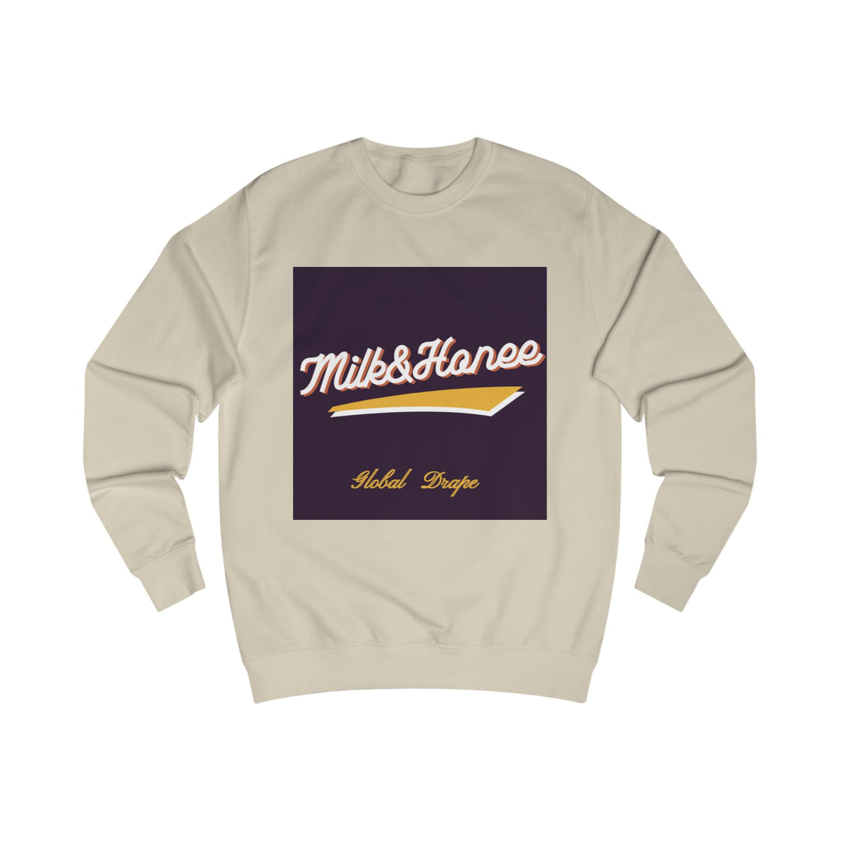 "Milk & Honee" Retro Script Logo Crewneck