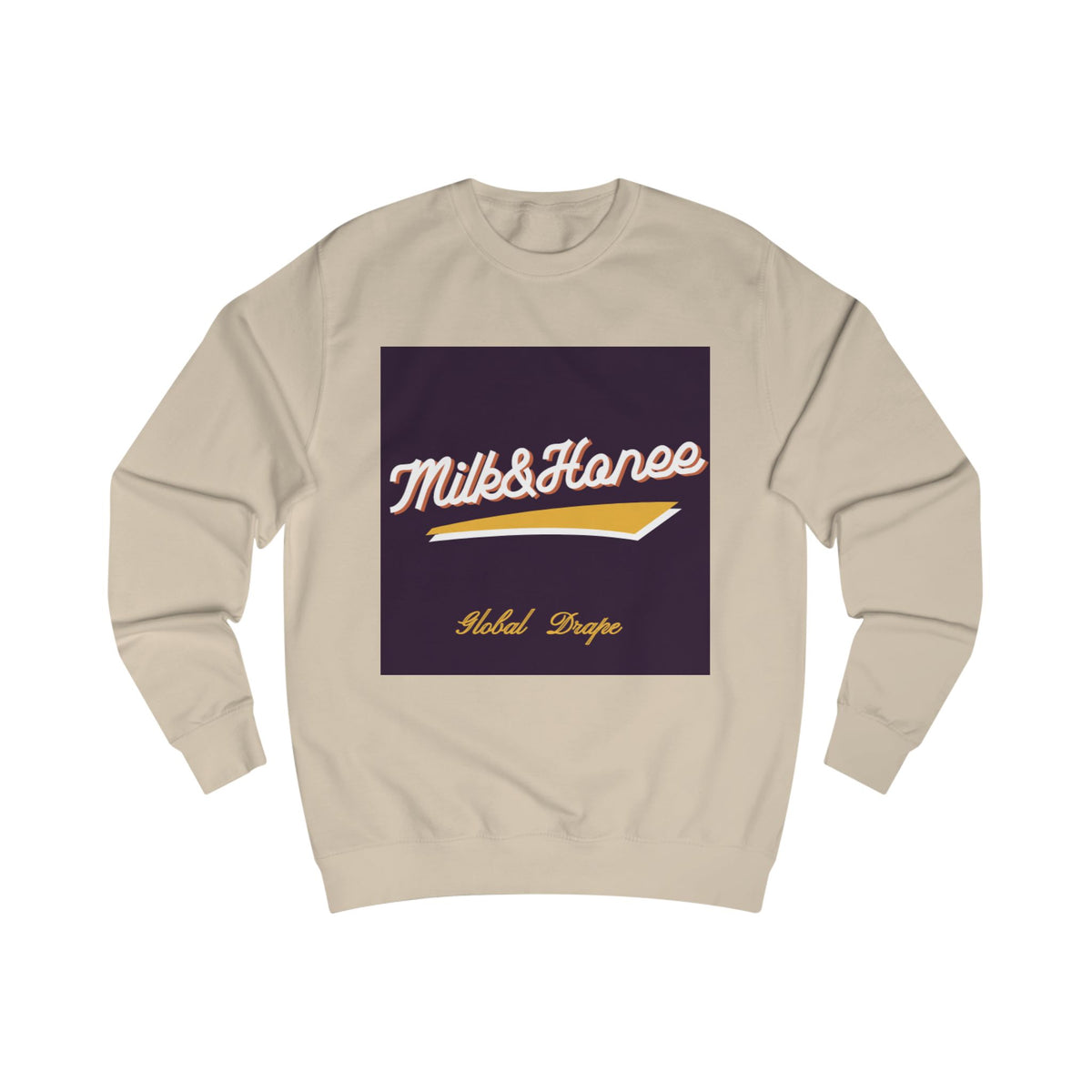 "Milk & Honee" Retro Script Logo Crewneck