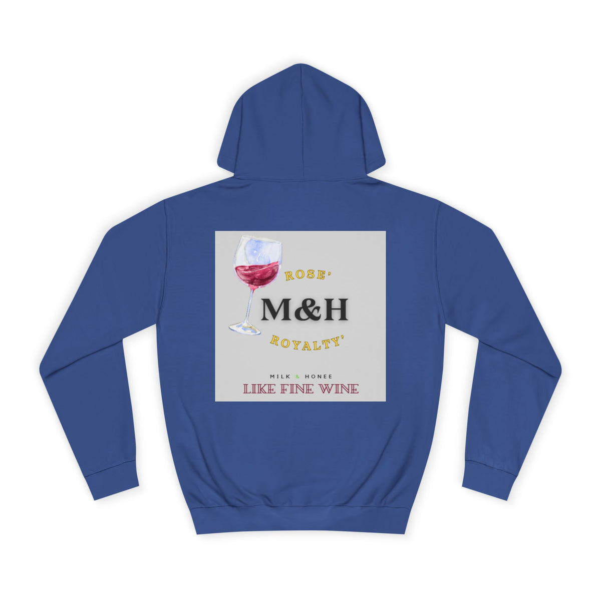 Wine Club Hoodie — "M&H Rose 2" Graphic College Pullover
