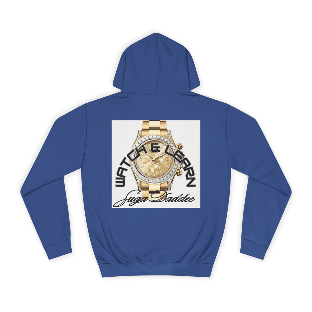 College Hoodie — Retro 'Watch n Learn Gold' Graphic Pullover
