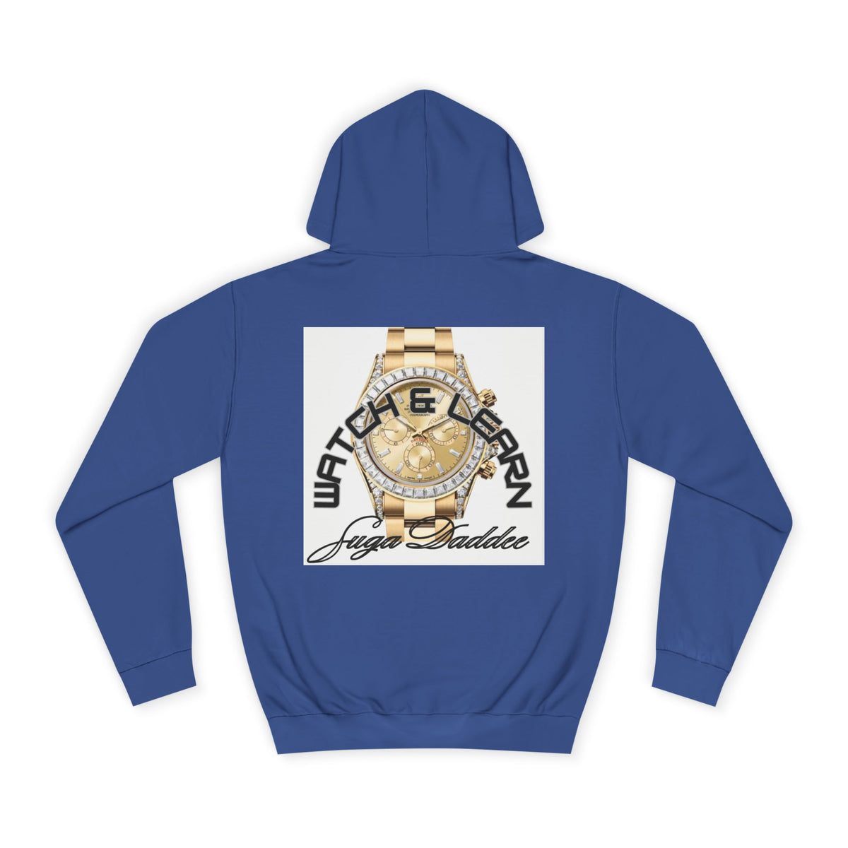 College Hoodie — Retro 'Watch n Learn Gold' Graphic Pullover