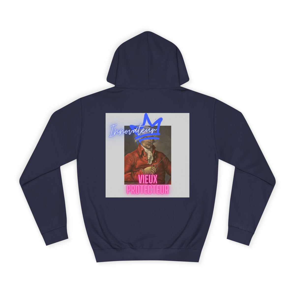College Hoodie — Retro Neon 'Brozart' Graphic Pullover