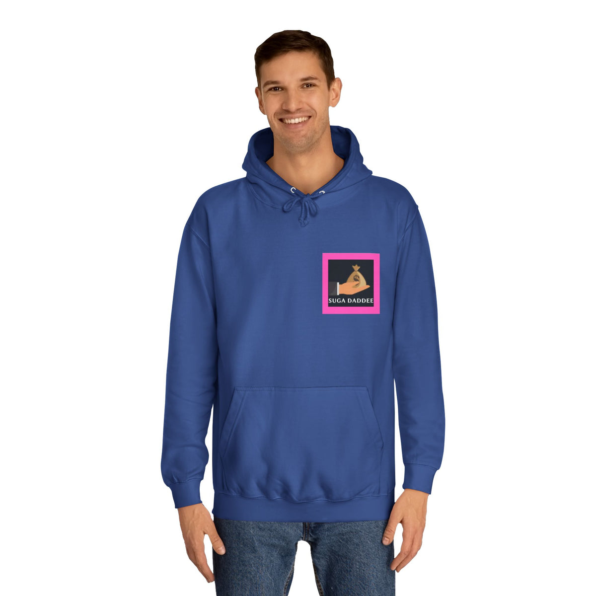 College Hoodie — Retro Neon 'Royale' Graphic Pullover