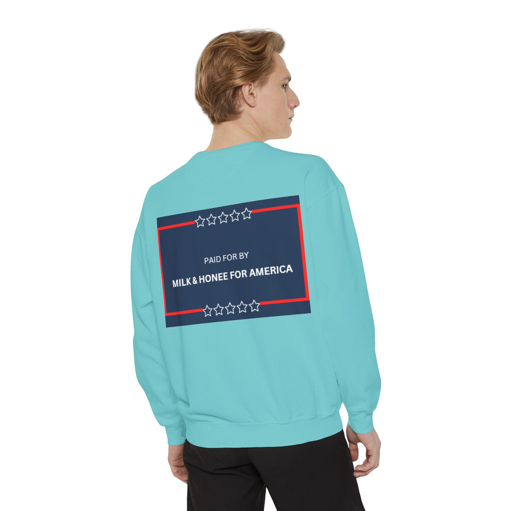 FAFO 2026 Sweatshirt — Political Parody Crewneck (Milk & Honee for America)