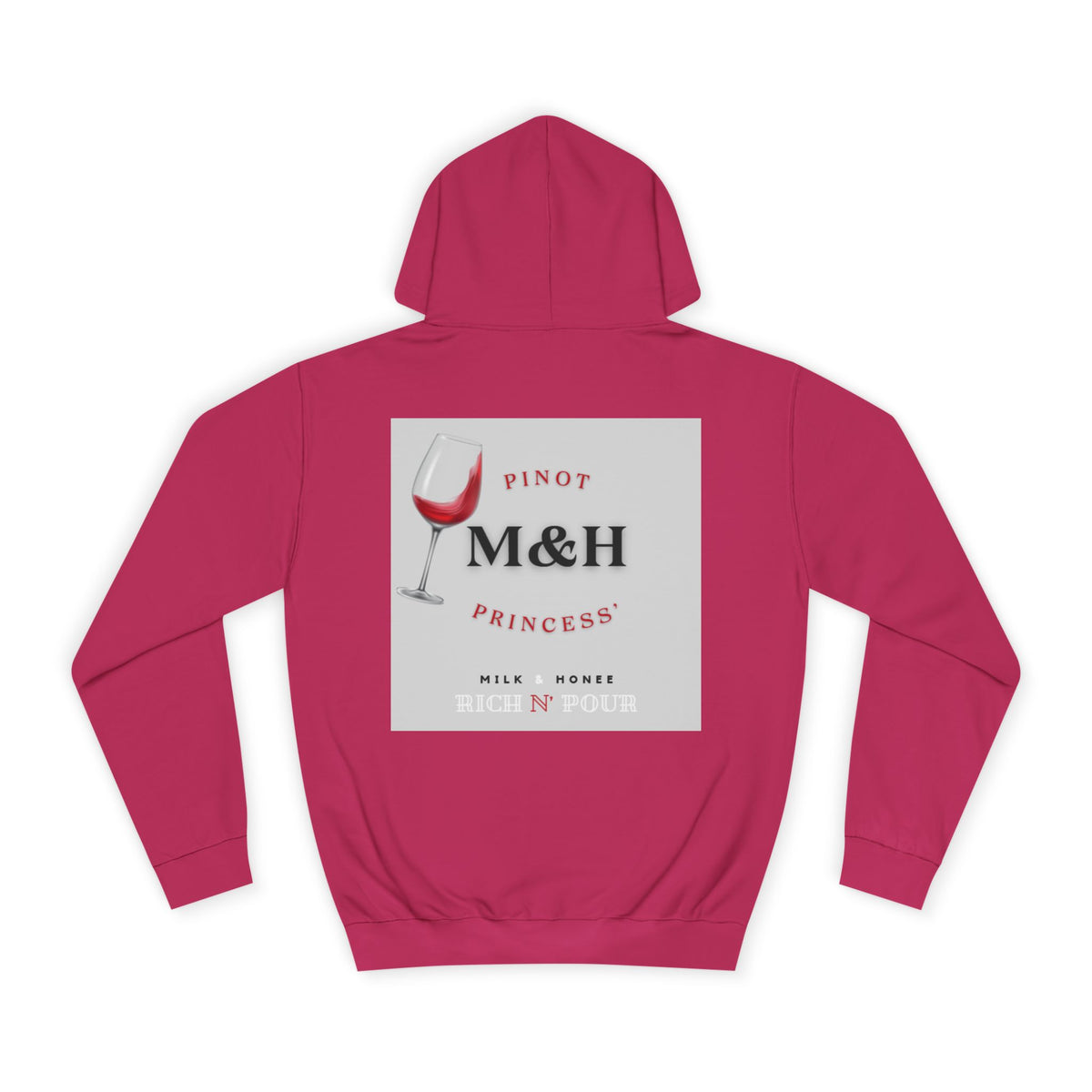 Wine Club Hoodie — "M&H Noir" Graphic College Pullover
