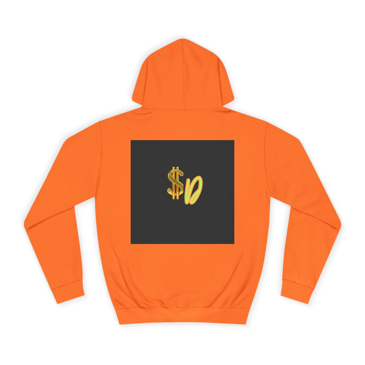 College Hoodie — Retro 'SD' Graphic Pullover